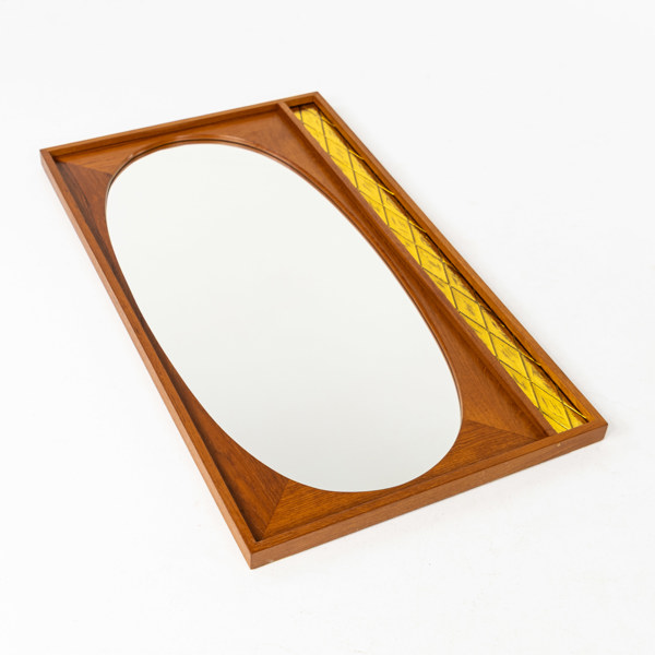 Spegel, teak, 60/70-tal, Danmark, 92x53 cm
