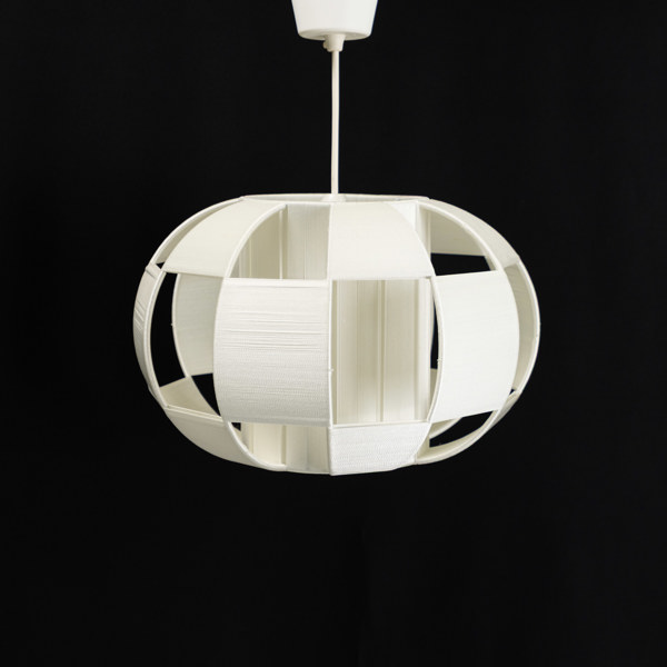 Taklampa, "Linda", metall/textil, Globen, Ø 34 cm