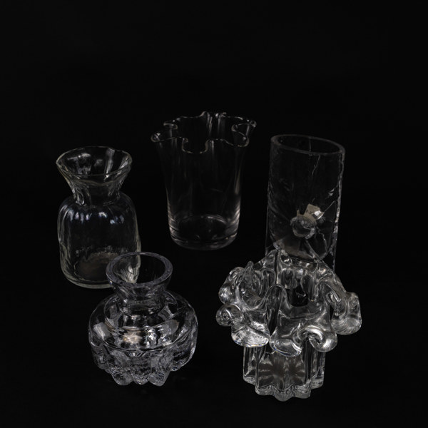 Vaser, 5 st, bl a Göran Wärff, högsta 20 cm