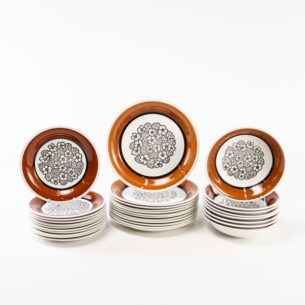 Helmer Ringström, matservis, 31 delar, "Agneta", Gefle