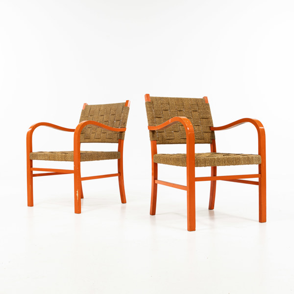 Axel Larsson, karmstolar, ett par, funkis, 40-tal, SMF, Bodafors