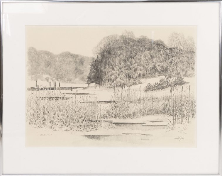 Axel Olsson, offsettryck, 10/120, signerad, 63x51 cm