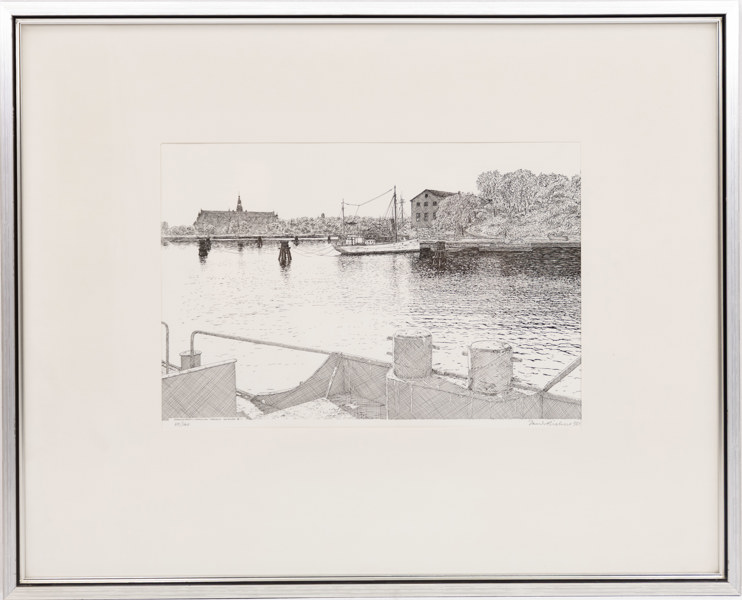 Jan Richert, litografi, 69/360, Stockholmsmotiv, signerad, 67x54 cm