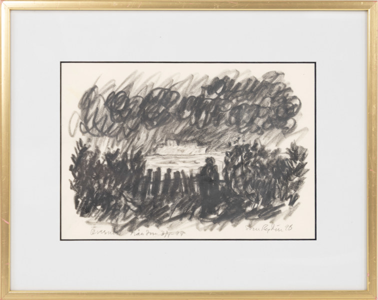 Sven Rydén, teckning, "Öresund", signerad, 36 x 29 cm