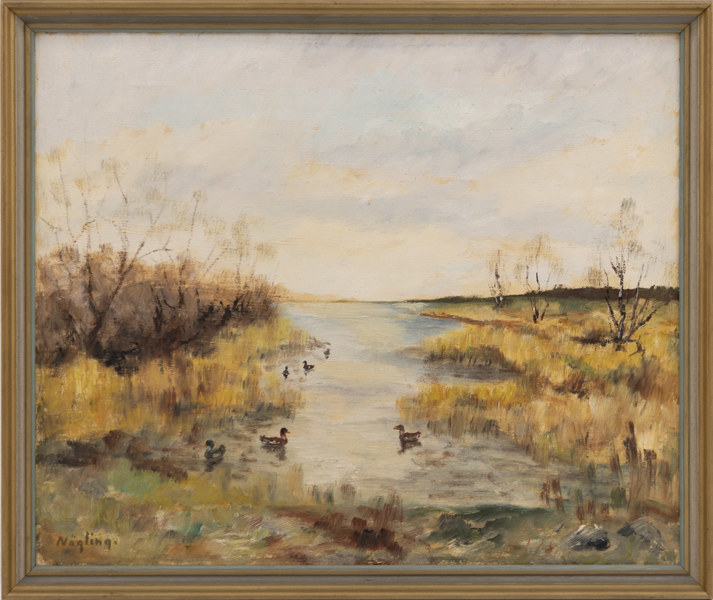 Oidentifierad konstnär, olja på duk, signerad, 50x42 cm