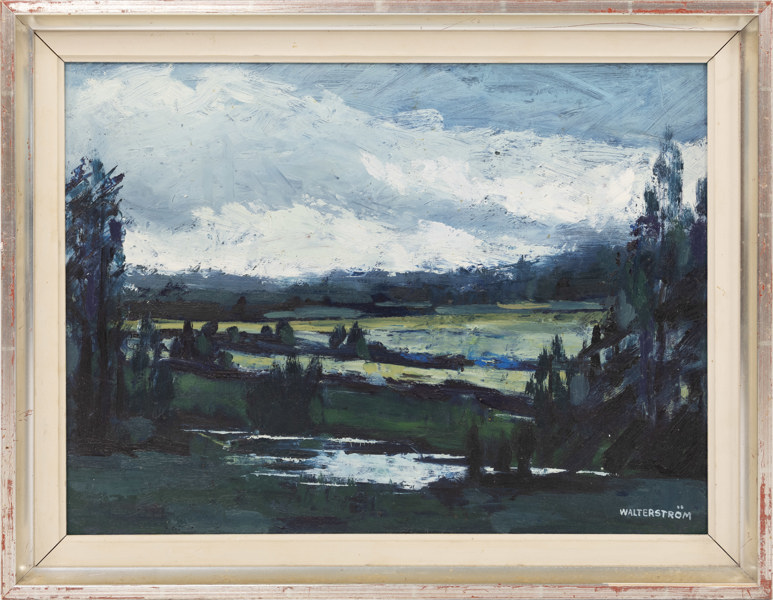 Ingvar Walterström, olja på pannå, signerad, 52 x 40 cm