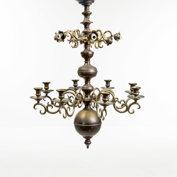 Malmkrona, 8+6 ljuspunkter, tidigt 1900-tal, Ø 55 cm