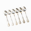 Teskedar, 6 st, silver, Fyrklövern