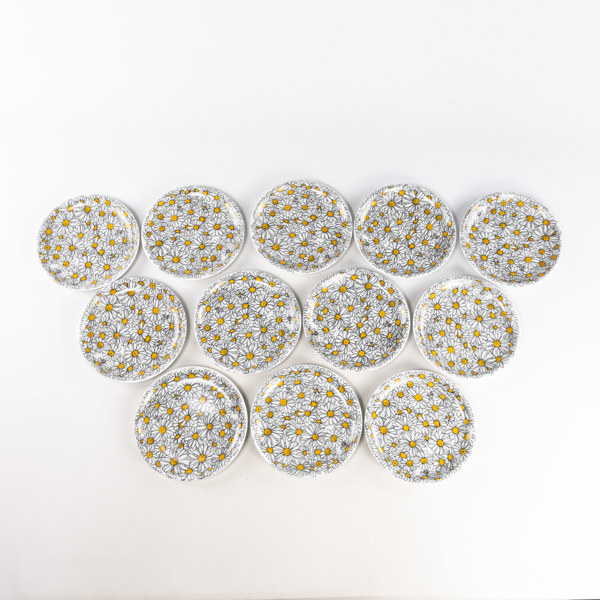 Marguerite Walfridson, mattallrikar, 12 st, "Margueriter", IKEA