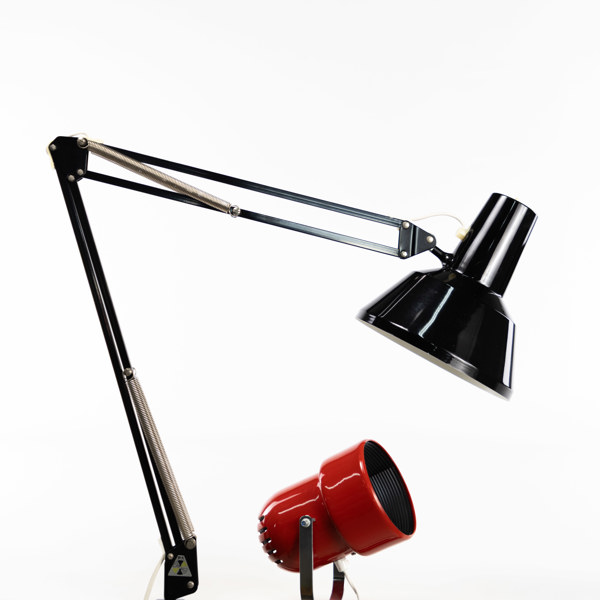 Lampor, 2 st, arkitektlampa, klämlampa, bl a Aneta