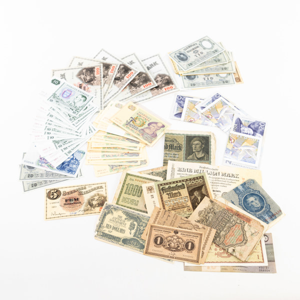 Sedlar, ett parti, mestadels Sverige, flera ovikta