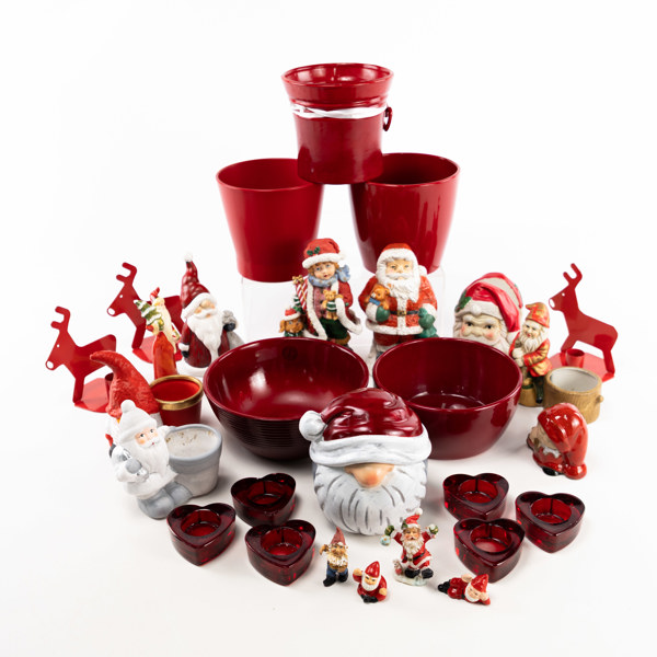 Julpynt, ett parti, bl a ljuslyktor