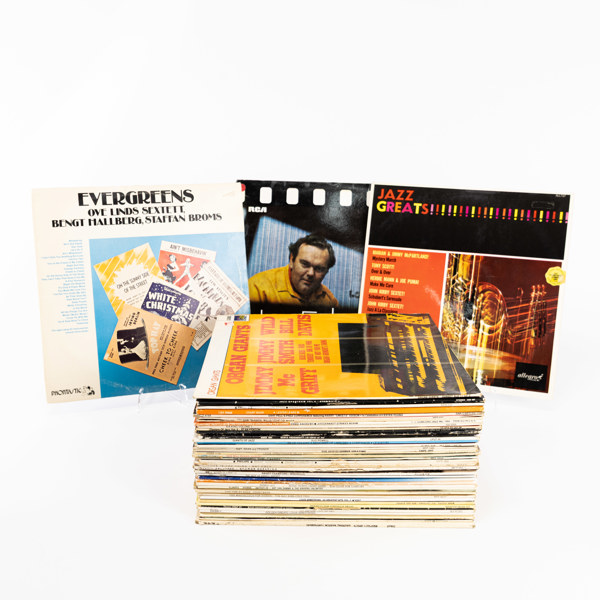 Vinylskivor, 50 st, Jazz, bl a Evergreens, Jan Eriksson, Jazz Greats!