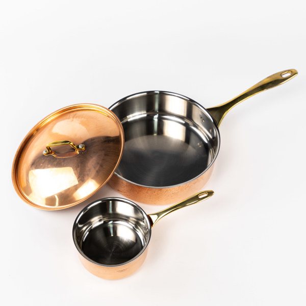 Traktörpanna och såskastrull, koppar, Nilsjohan