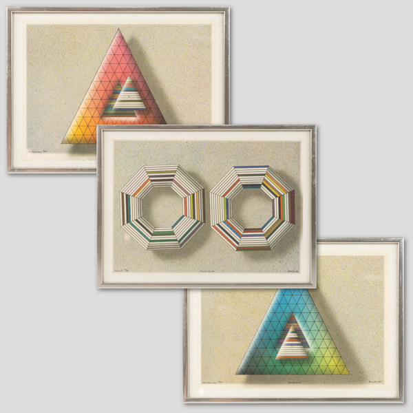 Beck & Jung, litografier, 3 st, signerade, numrerade /275, 40 x 30 cm