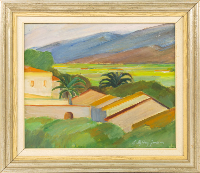 Signe Rydberg-Jönsson, olja på pannå, signerad, 58 x 50 cm