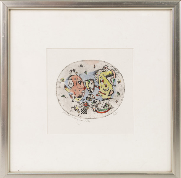 Krallis Jorgo, etsning, signerad, numrerad 16/100, 27 x 27 cm