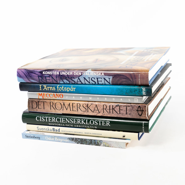 Böcker, 8 st, bl a Renässansen