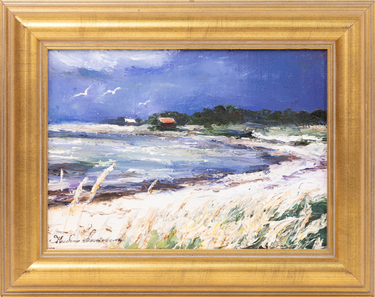 Kristina Assarsson, olja på duk, "Utsikt!", signerad, 44x35 cm