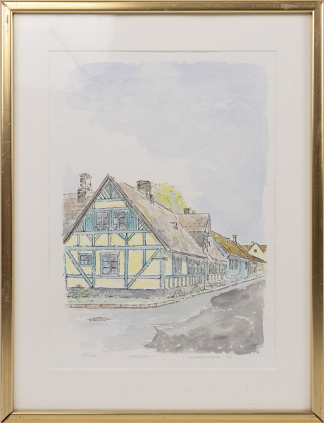 Carl-Richard Carlenstierna, litografi, signerad, 43x56 cm