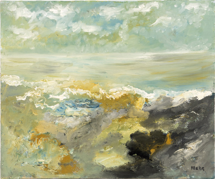 Oidentifierad konstnär, olja på duk, signerad H Berg, 61 x 50 cm