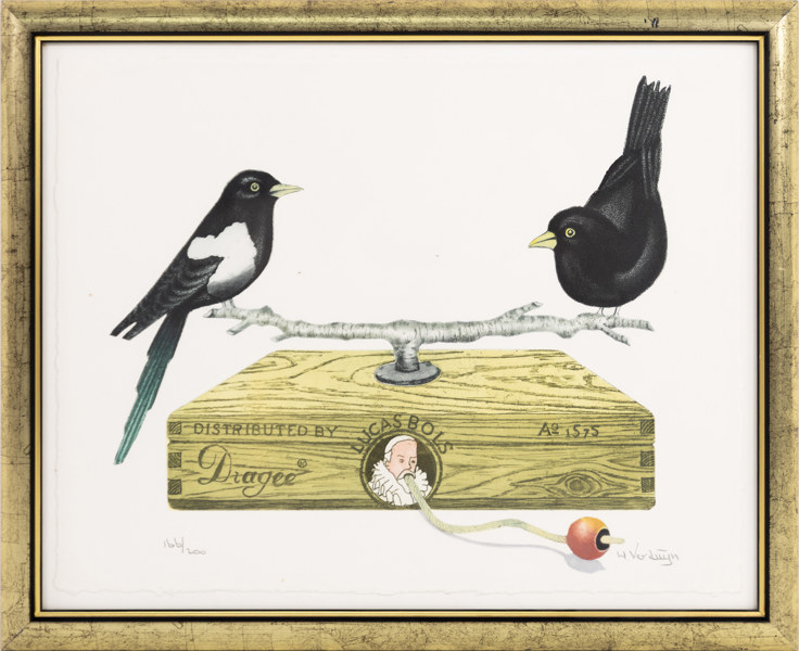 Hans Verduijn, litografi, signerad, numrerad 166/200, 49 x 41 cm