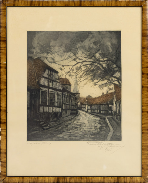 Emil Wessman, etsning, 27/50, signerad, 48x50 cm