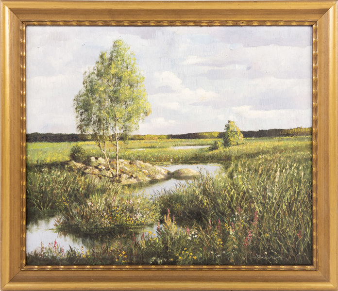 Harry Waldow, olja på duk, signerad, 62 x 53 cm