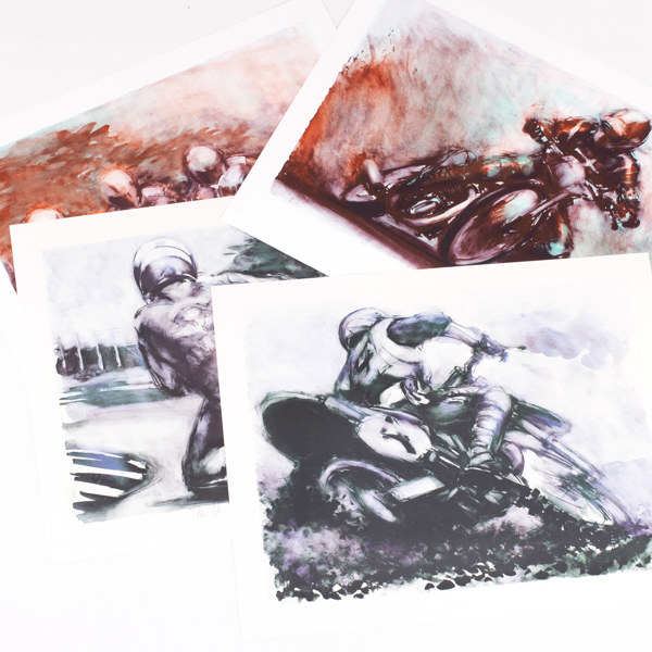 Leif Ahnlund, litografier, 4 st, signerade, numrerade