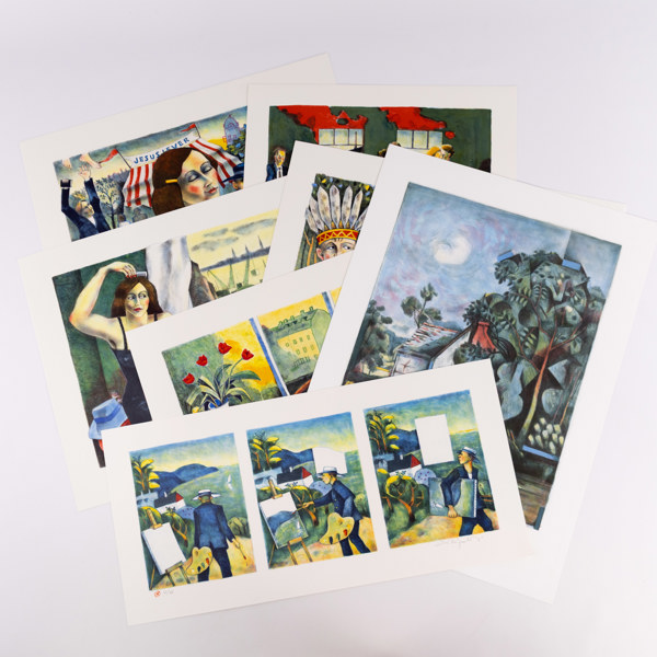 Jussi Taipaleenmäki, litografier, 7 st, numrerade, signerade