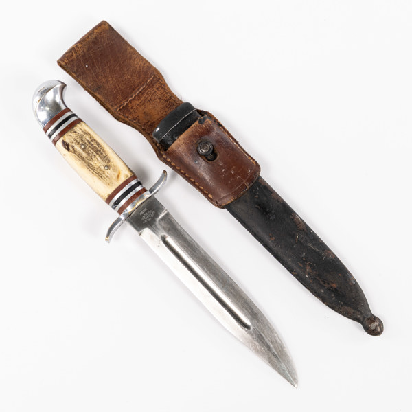 Permissionsbajonett, stål/horn, Erik Frost, längd 29 cm