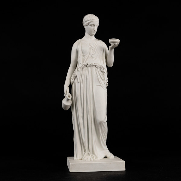 Bertel Thorvaldsen, figurin, "Hebe", Royal Copenhagen, höjd 30,5 cm