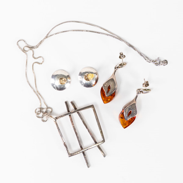 Smycken, silver, 3 delar