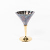 Champagneglas, 4+1 st, nysilver och mässing, Scandia Guld, högsta 22 cm