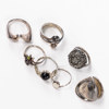 Ringar, 7 st, silver, vikt 34,7 gram