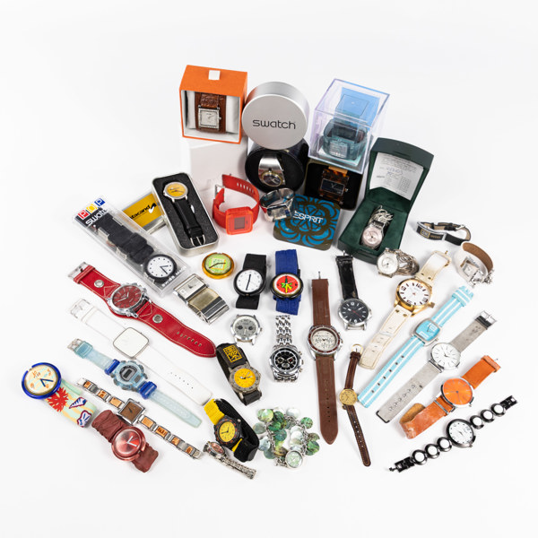 Armbandsur, större parti, bl a Swatch, Maurice Lacroix