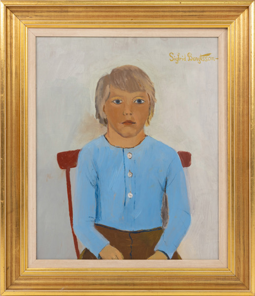 Sigfrid Bengtsson, olja på pannå, signerad, 43 x 51 cm