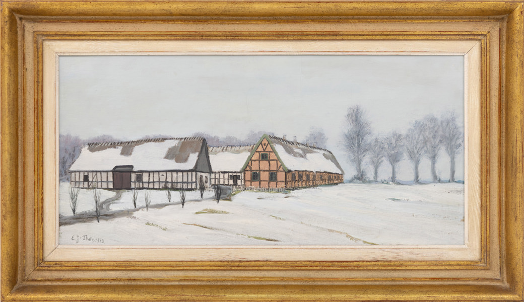 Emil Johanson-Thor, olja på pannå, signerad, 68x39 cm