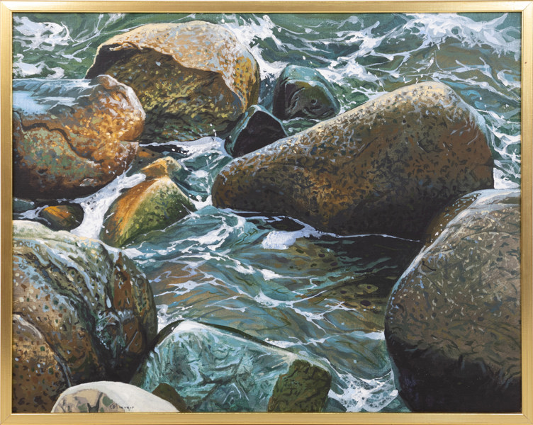 Gösta Calmeyer, olja på duk, signerad, 65x52 cm