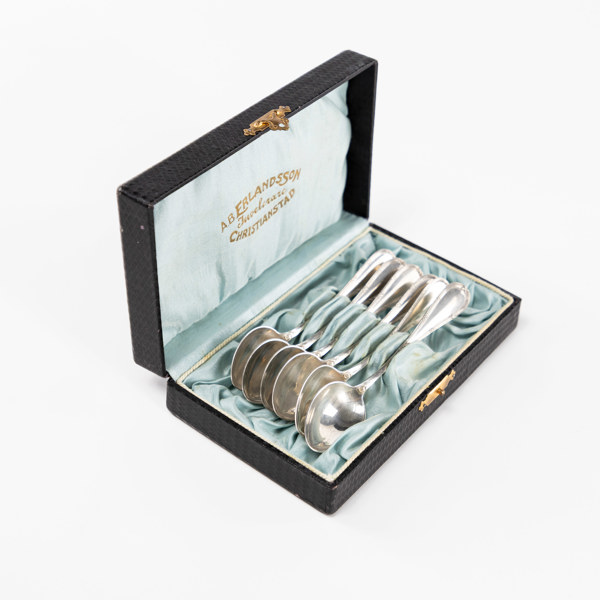 Teskedar, 6 st, silver, vikt 104 gram