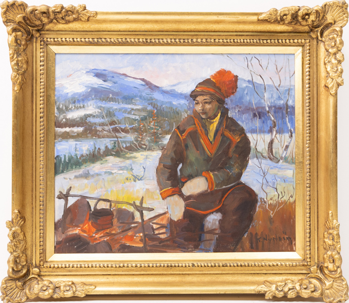 Kurt Nyström, olja på duk, signerad, 75 x 64 cm