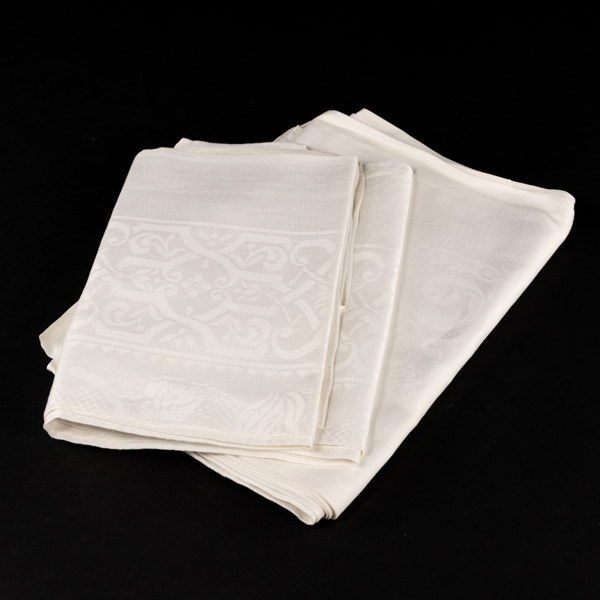 Linnedukar, 2 st, damast