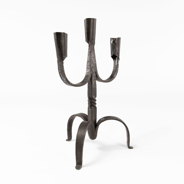 Ljusstake, smide, märkt "ED", höjd 31 cm