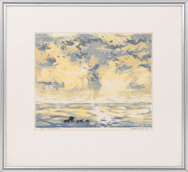 Ingvar Nilsfelt, träsnitt, 4/20, signerad, 57x52 cm