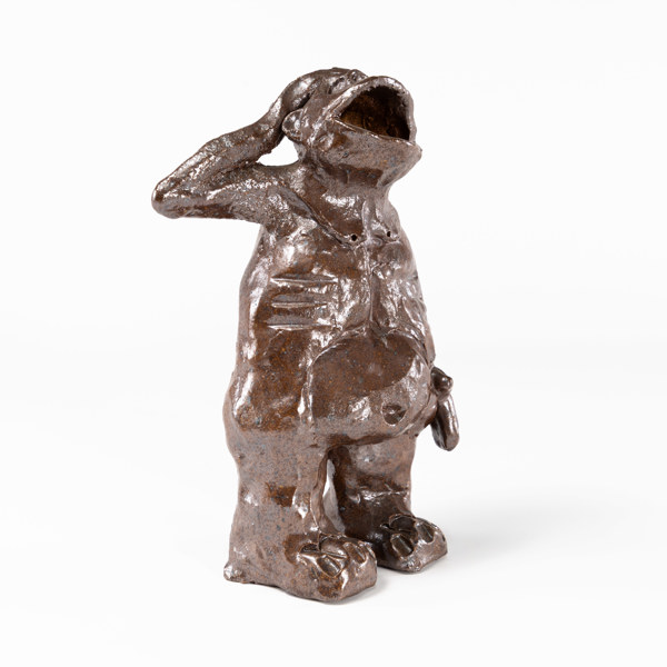 Oidentifierad konstnär, figurin, glaserat stengods, signerad "BENI", höjd 25 cm