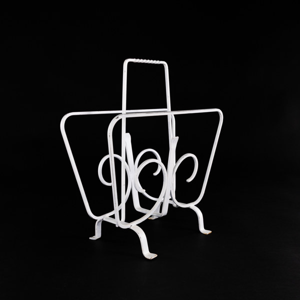 Tidningskorg, smide, höjd 41 cm