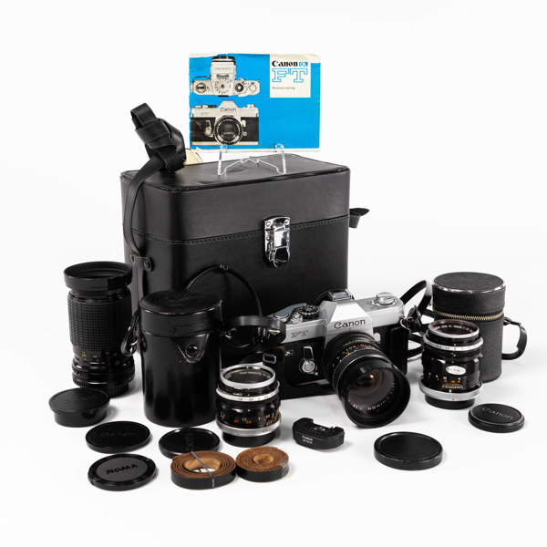 Systemkamera, Canon, FT QL, 4 st objektiv, 70-tal, Japan