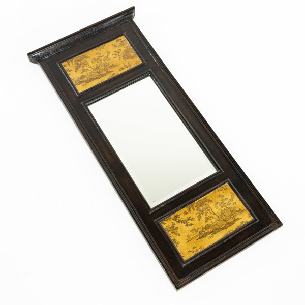 Spegel, trä, facetterat glas, 43x95 cm