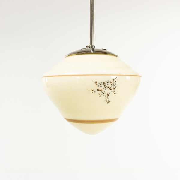 Taklampa, funkismodell, metall/glas, Ø 23 cm