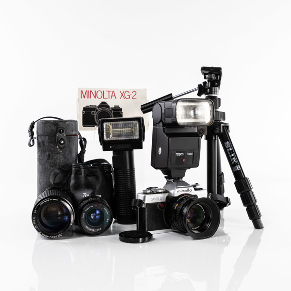 Systemkamera, Minolta, XG1, med tillbehör
